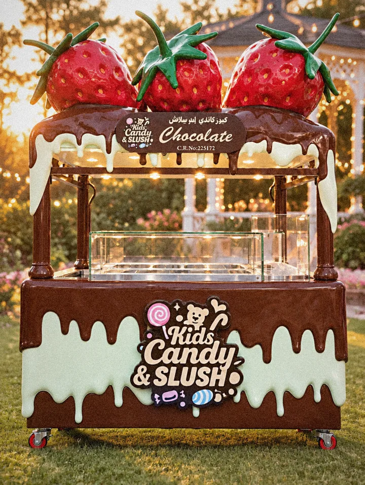 Kids Candy & Slush Chocolate strawberry cart