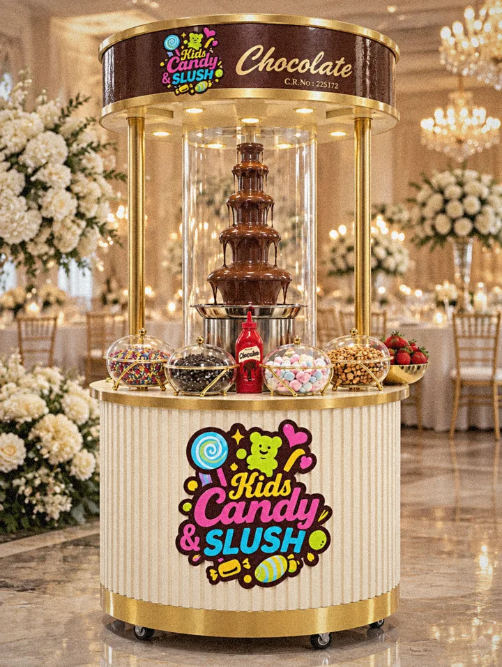Kids Candy & Slush Chocolate fountain cart