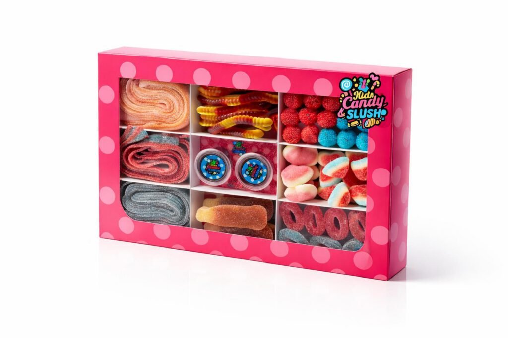 PINK CANDY GIFT BOX WITH SAUCE (1 KG)